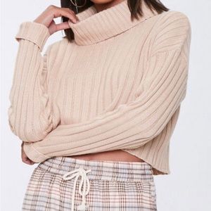 Crop turtle neck sweater